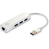 LevelOne USB-Hub Netzwerkadapter 3-Port Wake-on-LAN