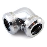 XSPC Adapter 2x 14mm Hard-Tube - 90 Grad Winkel, chrom