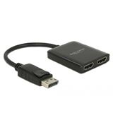 Delock Splitter Displayport 1.2 Stecker > 2 x HDMI Buchse kompakt Delock Splitter Displayport 1.2 Stecker > 2 x HDMI Buchse kompakt