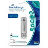 32 GB MediaRange MR936 silber USB 3.1 und Typ-C