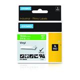 Dymo RHINO Vinyl-Schriftband 19 mm x 5,5 m, wei&szlig;/gr&uuml;n