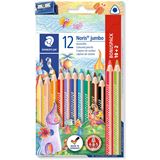 STAEDTLER Dreikant-Buntstift Noris Club jumbo, 10+2 Etui