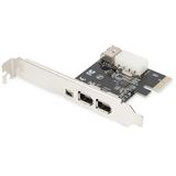 DIGITUS PCI Expr Card 2x Firewire400 ext, +1x FW400 int