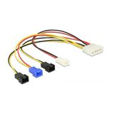 Delock Stromkabel Molex 4Pin -> 4x 2Pin Lüfter St/St 0.20m Delock Stromkabel Molex 4Pin -> 4x 2Pin Lüfter St/St 0.20m