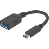 (&euro;66,00*/1m) 0.15m Manhattan USB3.0 Anschlusskabel Super-Speed