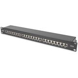 Digitus Patchpanel 1HE 24-Port Cat6a geschirmt schwarz