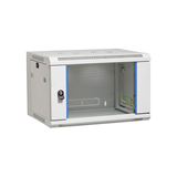 EFB 19" Wandgehäuse Flat Pack 9HE, Tiefe 450 mm, RAL7035