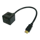 Techly HDMI Videokabel Splitter Stecker auf 2x HDMI Buchse
