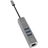 TERRATEC USB Type-C Adapter mit Giga-bit LAN USB 3.0 Hub