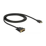 Delock Kabel DVI 18+1 Stecker > HDMI-A Stecker 1 m schwarz Delock Kabel DVI 18+1 Stecker > HDMI-A Stecker 1 m schwarz