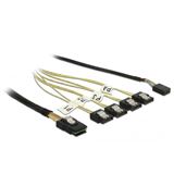 Delock Kabel Mini SAS SFF-8087 > 4 x SATA 7 Pin + Sideband 1 m Delock Kabel Mini SAS SFF-8087 > 4 x SATA 7 Pin + Sideband 1 m