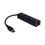 Inter-Tech 4260455643092 Adapter IT-310 USB 3.0 - USB HUB/ Gbit LAN Inter-Tech 4260455643092 Adapter IT-310 USB 3.0 - USB HUB/ Gbit LAN