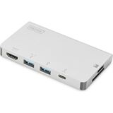 Digitus Dockingstation USB3.0/C 6Port Travel Dock 4K silber