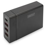 Digitus Ladeadapter 4Port USB3.0-C/USB-A Adapter 72W schwarz