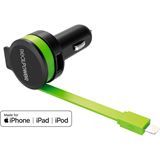 Realpower Car Charger L - integrated Lighning Cable + 1x USB Realpower Car Charger L - integrated Lighning Cable + 1x USB