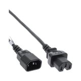 InLine Netzkabelverlängerung, Warmgerätestecker gerade C15 InLine Netzkabelverlängerung, Warmgerätestecker gerade C15