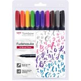 Tombow Kalligraphie-Stift Fudenosuke, Härtegrad 1, 10er-Set Tombow Kalligraphie-Stift Fudenosuke, Härtegrad 1, 10er-Set