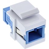 InLine Fiber optical Keystone Snap-in adaptor white, simplex SC/SC, InLine Fiber optical Keystone Snap-in adaptor white, simplex SC/SC,