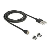 Delock USB Lade/Datenkabel Magnetic Micro USB-B / USB Type-C 1,10 m Delock USB Lade/Datenkabel Magnetic Micro USB-B / USB Type-C 1,10 m