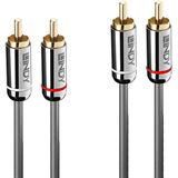 (&euro;3,97*/1m) 3.00m Lindy Koaxial Anschlusskabel Cromo 2x RCA