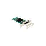 Delock PCIe x4 Gigabit LAN 4x RJ45 +Low Profile i350