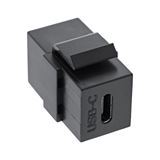 InLine USB 3.1 Snap-In Einsatz, USB-C Buchse / Buchse, schwarz InLine USB 3.1 Snap-In Einsatz, USB-C Buchse / Buchse, schwarz