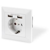 Digitus Steckdose mit 2 USB-Ports