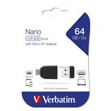 64GB Verbatim USB 2.0 OTG Stick Micro USB Adapter, Nano Retail-Blister 64GB Verbatim USB 2.0 OTG Stick Micro USB Adapter, Nano Retail-Blister