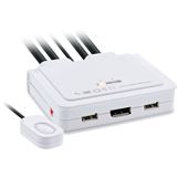 InLine KVM Switch 2-fach, Displayport 1.2, 4K, USB, mit Audio,