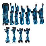 Corsair Premium Pro Sleeved Kabel-Set (Gen 4), blau/schwarz Corsair Premium Pro Sleeved Kabel-Set (Gen 4), blau/schwarz