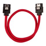 Corsair Premium Sleeved SATA-Kabel 30cm, rot