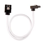 Corsair Premium Sleeved SATA-Kabel gewinkelt 30cm, weiss