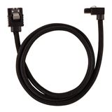 Corsair Premium Sleeved SATA-Kabel gewinkelt 60cm,schwarz