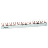 Schneider Phasenschiene 3ph 18mm Acti9 210mm 10qmm 63A Gabel isoliert Schneider Phasenschiene 3ph 18mm Acti9 210mm 10qmm 63A Gabel isoliert