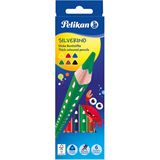 Pelikan Dreikant-Buntstifte Silverino dick, 6er Kartonetui Pelikan Dreikant-Buntstifte Silverino dick, 6er Kartonetui