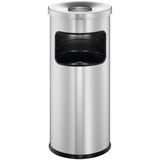 Durable Papierkorb Safe mit Ascher rund silber