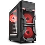 Sharkoon VG7-W LED rot mit Sichtfenster Midi Tower ohne Netzteil Sharkoon VG7-W LED rot mit Sichtfenster Midi Tower ohne Netzteil