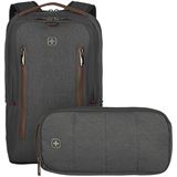 Wenger City Upgrade 16 Laptop Backpack w/ Cross Body Day Bag, grau