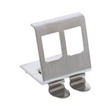 InLine Keystone SNAP-In Metall-Modulhalter, 2-fach für Hutschiene InLine Keystone SNAP-In Metall-Modulhalter, 2-fach für Hutschiene