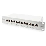 Digitus Cat.6A Patch Panel, geschirmt, 12-Port, 10", grau