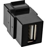 InLine USB 2.0 Keystone Snap-In Einsatz, USB A Buchse/Buchse, InLine USB 2.0 Keystone Snap-In Einsatz, USB A Buchse/Buchse,