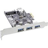 InLine Schnittstellenkarte, 3x+1x USB 3.0, PCIe, mit SATA InLine Schnittstellenkarte, 3x+1x USB 3.0, PCIe, mit SATA
