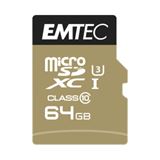 128GB EMTEC MicroSD Card SDXC CL.10 V30 Pro + Adapter