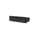 LogiLink USB HUB 3.0, 7-Port, 5,25" intern + Schnelladeport