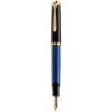 Pelikan Kolbenfüllhalter Souverän 14-K/585 F, schwarz/blau Pelikan Kolbenfüllhalter Souverän 14-K/585 F, schwarz/blau