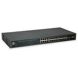 LevelOne Switch 24x GE GEP-2651 2xGSFP 370W 24xPoE+