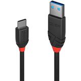 Lindy 0.15m USB 3.1 Typ C an A Kabel, Black Line