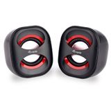 Equip Mini USB Lautsprecher f. Notebook u. PC, schwarz/rot Equip Mini USB Lautsprecher f. Notebook u. PC, schwarz/rot
