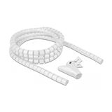 Delock Spiralschlauch mit Einziehwerkzeug 2,5 m x 20 mm wei&szlig;