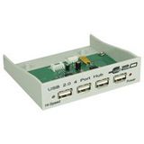 InLine USB-Hub 4-port USB 2.0 intern ohne Netzteil beige